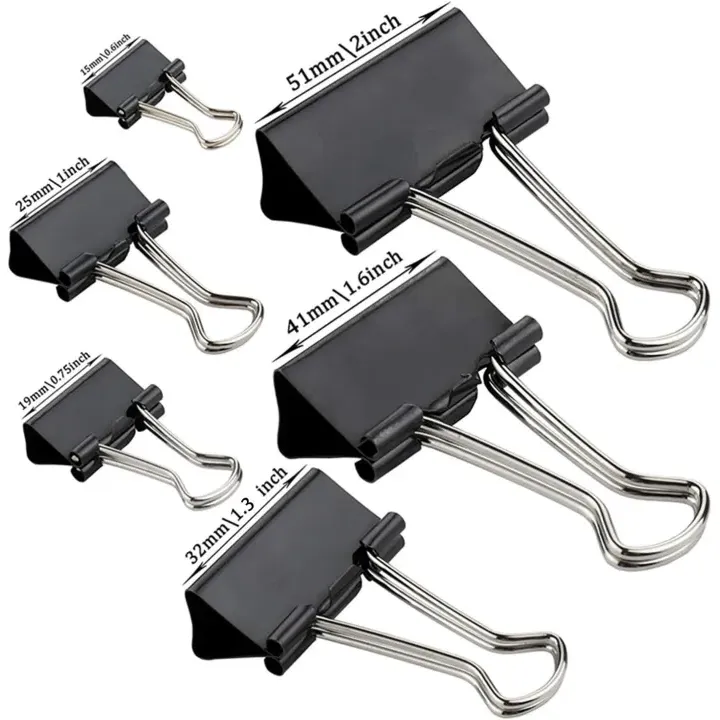 Binder Clips (Assorted, Pack of 12)
